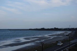 国東町羽田海水浴場にて